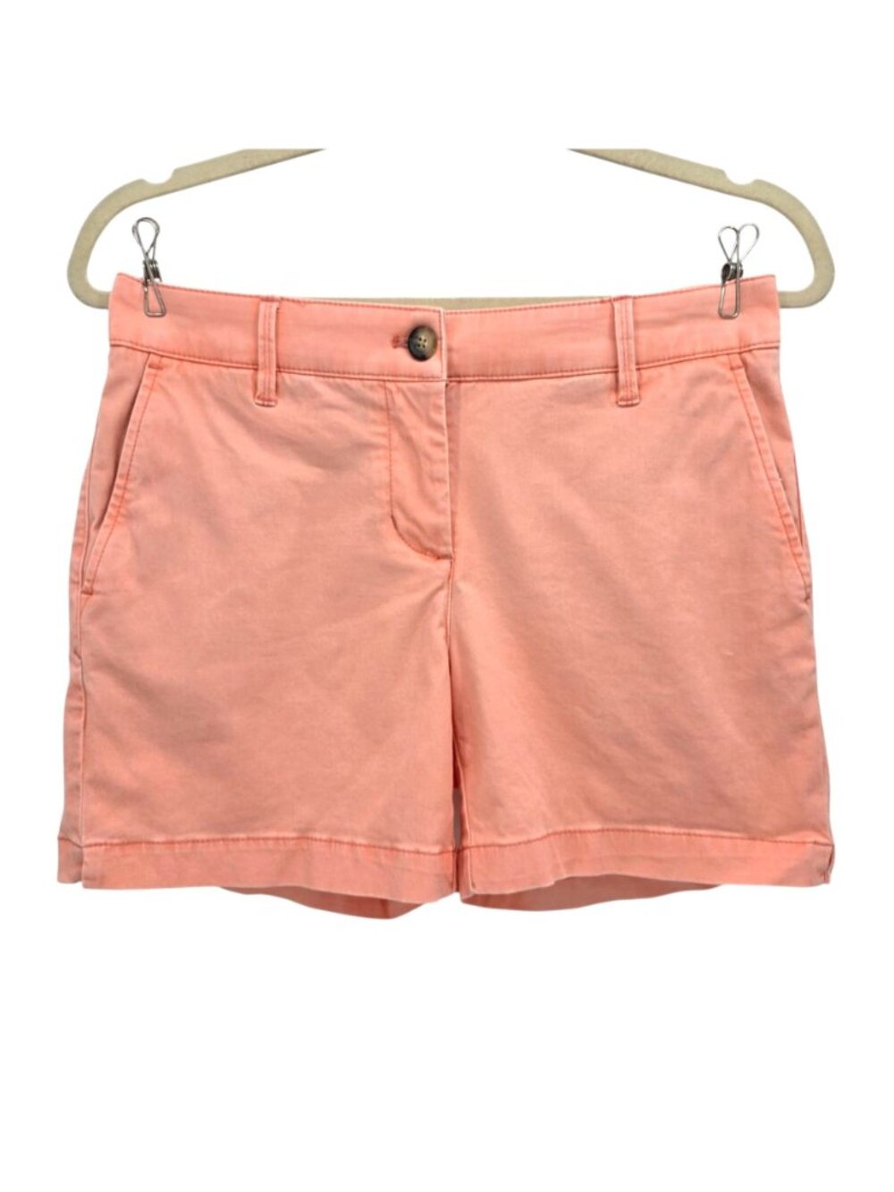Tommy Bahama Womens 2 Shorts Live The Island Life Neon Orange Cotton Tencel - Picture 7 of 7